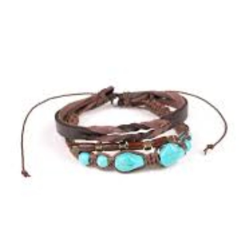 5 For $20! Paparazzi Bracelet ~ Trail Magic - Blue